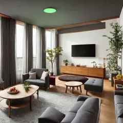 Plafoniera LED, smart, dimabila,rotunda, Nebula, putere 18 W, culoare neagra, Klausen KL151081