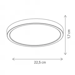 Plafoniera LED, smart, dimabila,rotunda, Nebula, putere 18 W, culoare neagra, Klausen KL151081