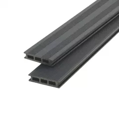 Podele pentru terase, culoare gri riflate, WPC, dimensiuni 28 x 127 x 3150 mm