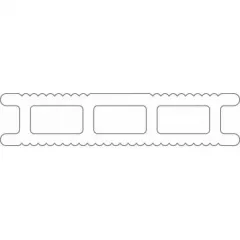 Podele pentru terase, culoare maro riflate, WPC, dimensiuni 28 x 127 x 3150 mm (24450)