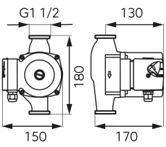 Pompa de recirculare FERRO 25-80-180