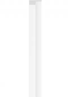 Profil de finisare stanga pentru panou LINERIO L-LINE ALB, 2650 x 61 mm