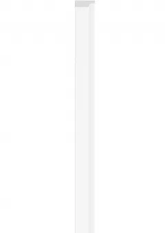 Profil de finisare stanga pentru panou LINERIO M-LINE ALB, 2650 x 42 mm