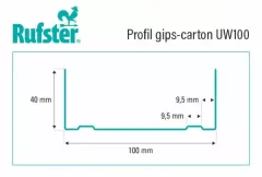 Profile - Profil gips carton Rufster din tabla zincata UW100 4 m 0.6 mm grosime, olint.ro