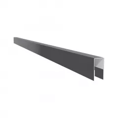 Profil U pentru gard combinat gri-grafit RAL 7016 MS, Rufster, grosime tabla 0.5 mm, lungime variabila