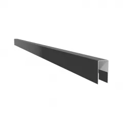 Profil U pentru gard rectangular, grosime tabla 0,50 mm, dimensiuni 40x21 mm, RAL 9005MPR, negru super-poliester, lungime variabila