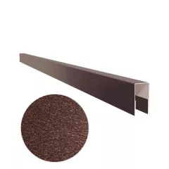 Profil U pentru gard rectangular, grosime tabla 0,50 mm, dimensiuni 40x21 mm, RAL 8017MS, maro mat structurat, lungime variabila