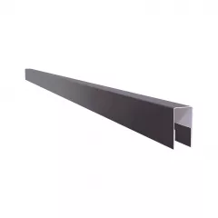 Profil U pentru gard rectangular, grosime tabla 0,50 mm, dimensiuni 40x21 mm, RAL 8019MPR, maro-grafit super-poliester, lungime variabila