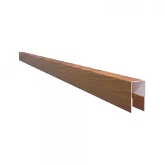 Profil U pentru gard rectangular, grosime tabla 0,50 mm, dimensiuni 40x21 mm, stejar auriu, lucios, lungime variabila