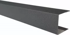 Profil U pentru gard tip jaluzea, grosime tabla 0,50 mm, RAL 7024MS, gri-grafit mat structurat, lungime 2 m