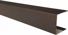 Profil U pentru gard tip jaluzea, grosime tabla 0,50 mm, RAL 8019MS, maro-grafit mat structurat, lungime 2 m