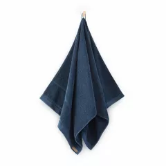 Prosop bumbac 100% organic Queen, 70 x 140 cm, 650 g, albastru marin