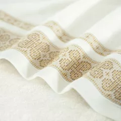 Prosop bumbac egiptean La Boca, 70 x 140 cm, 420 g, bej deschis