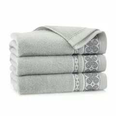 Prosop bumbac egiptean La Boca, 50 x 90 cm, 420 g, gri deschis