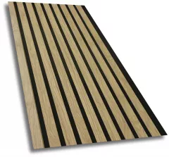 Riflaj MDF acustic, 600 x 2600 mm, culoare stejar, 1.56 m2