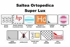 Saltea Royalflex Superlux ortopedica dimensiune 200x160 cm grosime 26 cm culoare alba