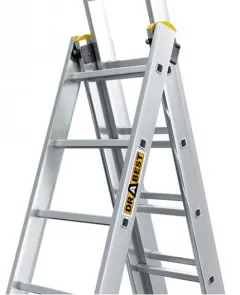 Scara aluminiu DraBest 3 x 10 trepte, 150 kg sarcina suportata
