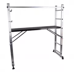Scara din aluminiu tip schela EvoTools 679840, inaltime platforma 100 cm,  sarcina maxima 150 kg