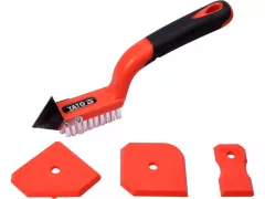 Accesorii - Set 3 spatule pentru silicon si o perie cu racleta, Yato TY-52621, olint.ro