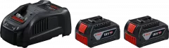 Set Bosch Professional 2 x acumulatori GBA 18V 5.0Ah, incarcator rapid