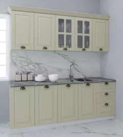 Set bucatarie MDF Square 02, 200 cm, fag