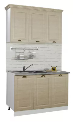 Set bucatarie MDF Square, 120 cm, fag antichizat