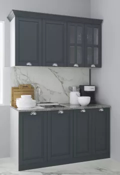 Set bucatarie MDF Square, 140 cm, antracit