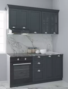 Set bucatarie MDF Square, 160 cm, antracit