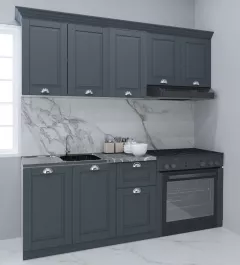 Set bucatarie MDF Square, 180 cm, antracit