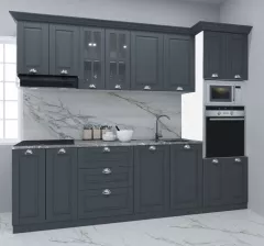 Set bucatarie MDF Square, 260 cm, antracit