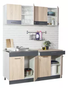 Set bucatarie PAL Sarona 02, 160 cm, sonoma/antracit