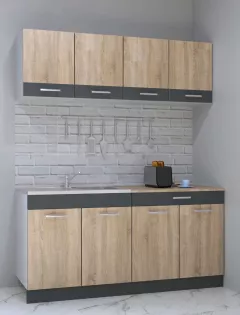 Set bucatarie PAL Sarona 02, 160 cm, sonoma/antracit