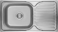 Set chiuveta inox anticalcar Orion, dimensiune 76 x 42 cm + baterie