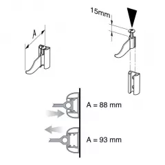 Set fixare reglabil radiator aluminiu Fondital