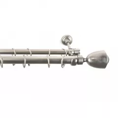 Set galerie metalica 25/16MM Dubla  240CM INOX