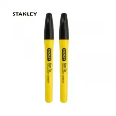 Set marker permanent Stanley negru varf tip dalta /2 bucati 0-47-316