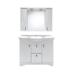 Set mobilier de baie Anca 100 alb vintage