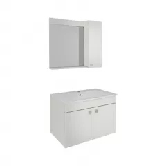Set mobilier de baie, Luna 60, culoare alba