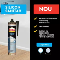 Adezivi & Siliconi - Silicon sanitar, Pattex, alb, ambalare 280 ml, olint.ro