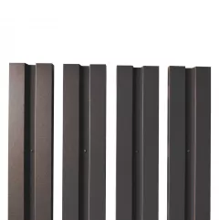 Sipca pentru gard model V1 marca Rufster, grosime 0,50 mm, finisaj maro-grafit RAL 8019 MS M2P3 vopsit pe ambele parti, lungime variabila