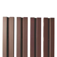 Sipca pentru gard model V1 marca Rufster, grosime 0,45 mm, finisaj maro RAL 8017 MS M2P3 vopsit pe ambele parti, lungime variabila