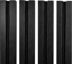 Sipca gard V1 - Sipca pentru gard model V1 marca Rufster, grosime 0,50 mm, finisaj Ardesia Nero, Lemn negru, vopsita pe ambele fete, lungime variabila, olint.ro