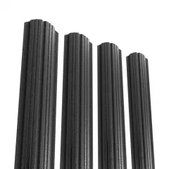 Sipca pentru gard Rufster grosime 0.45 mm finisaj negru mat structurat RAL 9005, vopsit pe ambele fete, inaltime variabila
