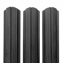 Sipca pentru gard Rufster grosime 0.50 mm, culoare lemn negru, finisaj Ardesia Nero, vopsita pe ambele fete, inaltime 1 m