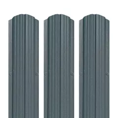 Sipca pentru gard Rufster grosime 0.60 mm M2P3, culoare gri-grafit RAL 7016 MS finisaj mat structurat, vopsita pe ambele fete, inaltime 1 m