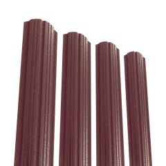Sipca pentru gard Rufster grosime 0.60 mm M2P3, culoare maro RAL 8017 MS finisaj mat structurat, vopsita pe ambele fete, inaltime 1.1 m