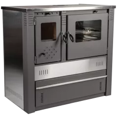 Soba de gatit, pe lemne, cu plita si cuptor din inox, 682842
