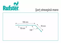 Accesorii acoperis - Sort streasina mare Rufster Premium 0,5 mm&nbsp;grosime 8004 Anticato, olint.ro