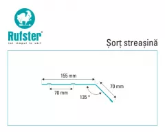 Sort streasina mare Rufster Eco 0,45 mm grosime 9005 MS negru mat structurat