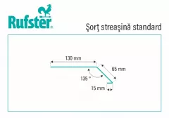 Accesorii acoperis - Sort streasina standard Rufster Premium 0,5 mm grosime, 8019 MS maro-grafit mat structurat, olint.ro